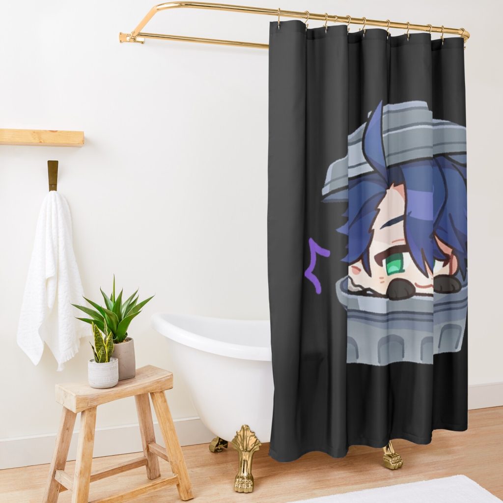 Honkai Star Rail Chibi Sampo- Trash Shower Curtain Official Honkai: Star Rail Merch