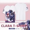 Anime Honkai Star Rail Clara Cosplay Short sleeved T shirt Men Women T shirts - Honkai: Star Rail Merch