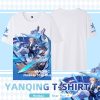 Anime Honkai Star Rail Cosplay Short sleeved T shirt Yanqing Men Women T shirts - Honkai: Star Rail Merch