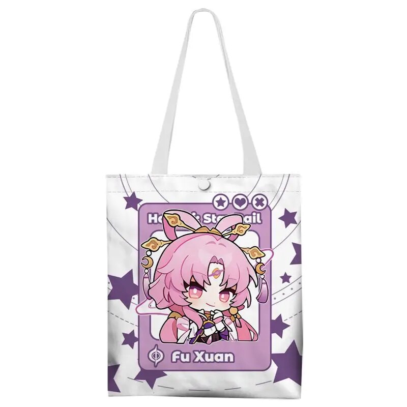 Hot Honkaistar Rail Imbibitor Lunae Blade Canvas Bag 3d Print Fuxuan Tote Honkai Star Rail Merch