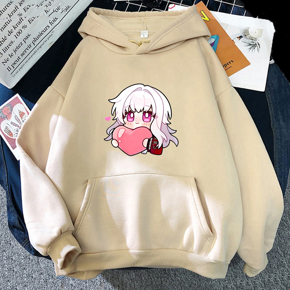 Honkai Star Rail Clara Anime Print Hoodies Women Vintage Winter Autumn Loose Hooded Tops Grunge Street - Honkai: Star Rail Merch